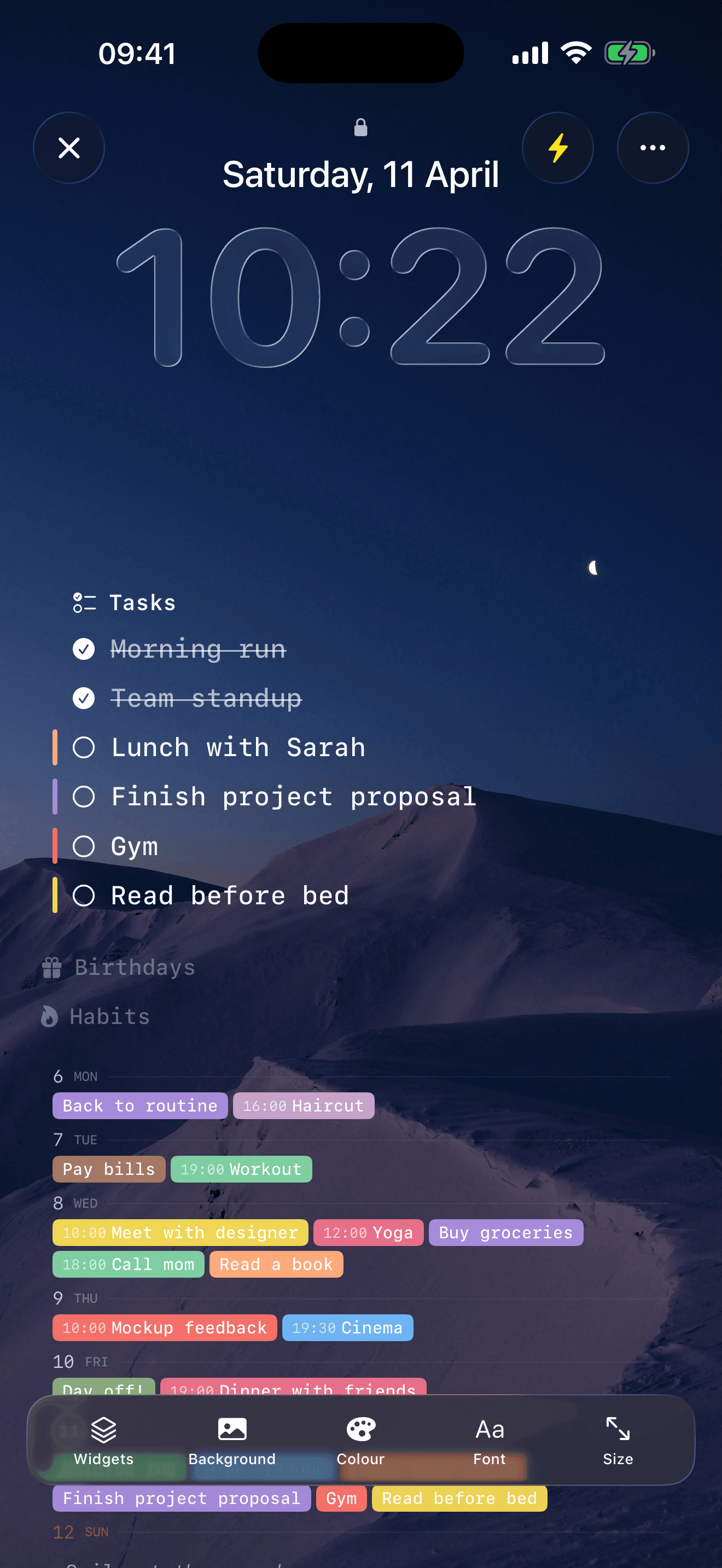 Eva wallpaper editor with customization options